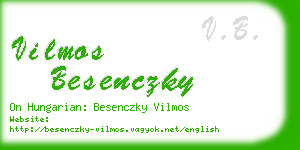 vilmos besenczky business card